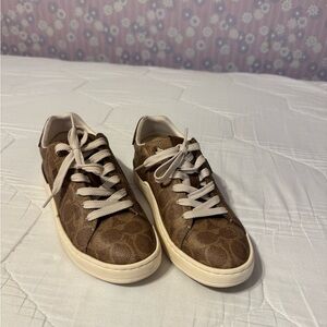 Coach Brown and Cream Sneakers